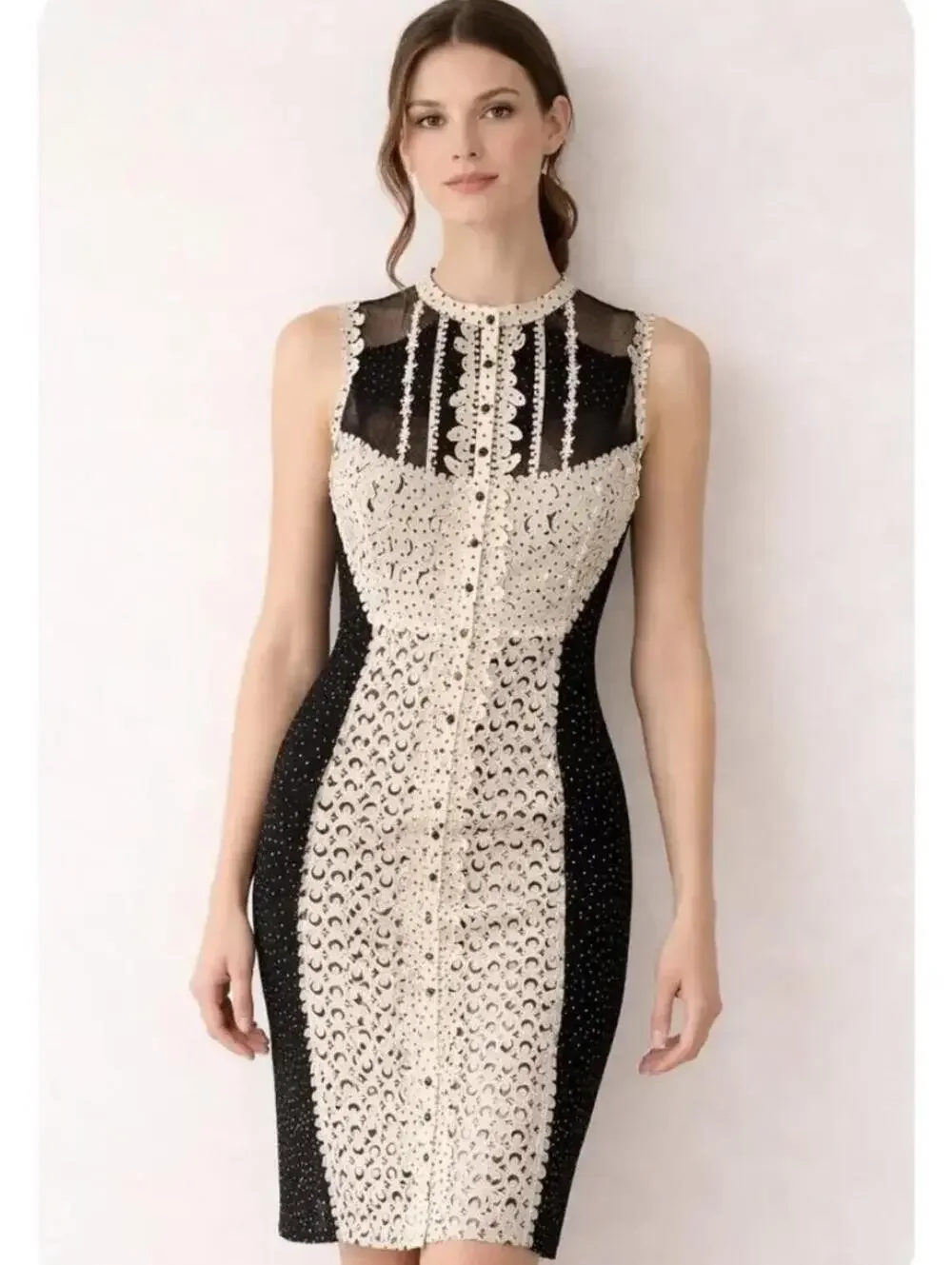 black business dress women Berylove A Line Work Cap Sleeve Round Neck Midi Dress Size:IT 38 Promotion_FallKickOff25 fall dresses for women Karen Kane 3/4 Sleeve